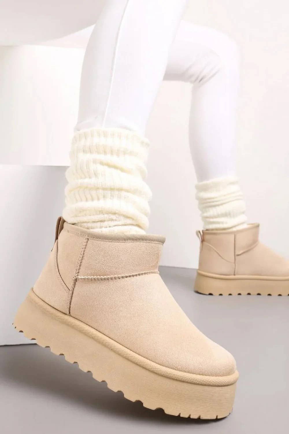 No Doubt Shoes - Wholesale Boots - Women's - ULTRA MINI PLATFORM FAUX FUR LINED ANKLE BOOTS17