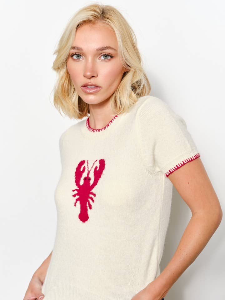 BELLE LOBSTER SWEATER - Trendy, Cute, Knit for wholesale by Pretty Garbage
