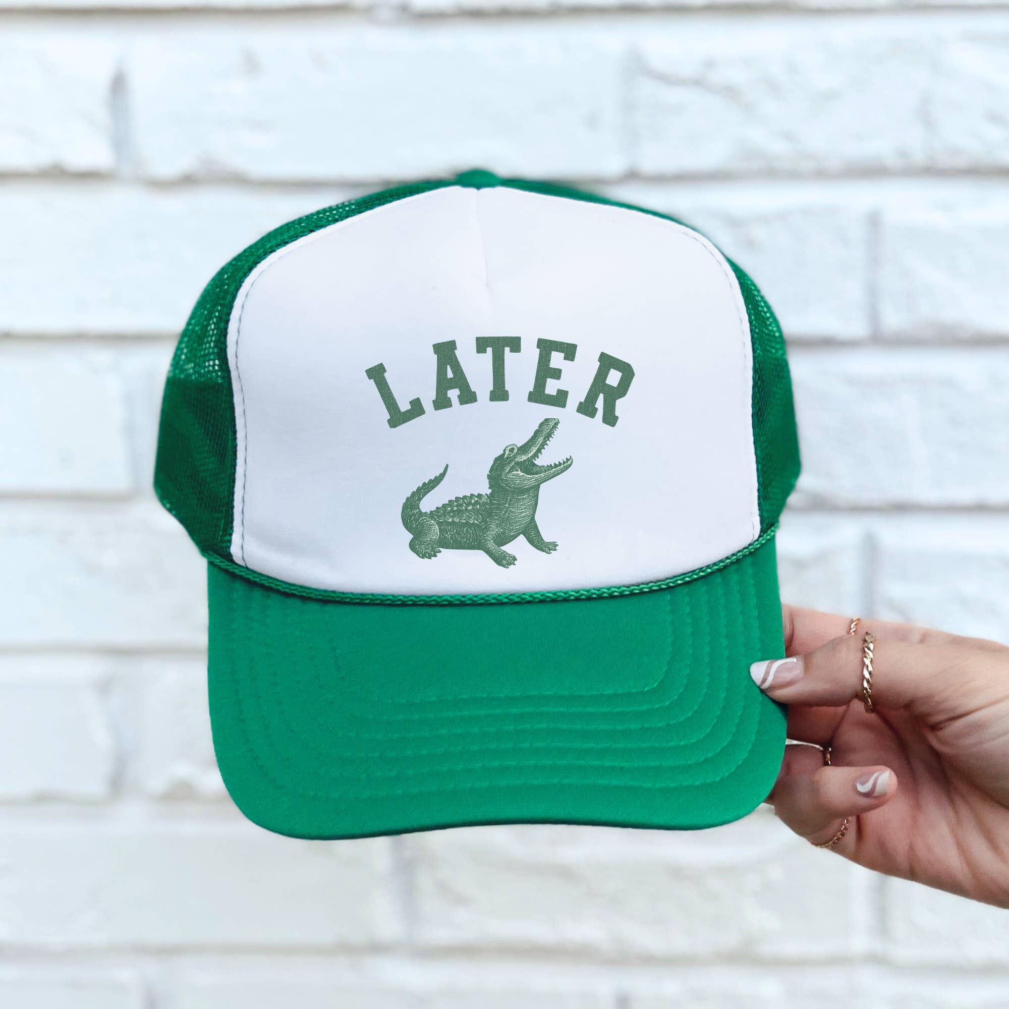Swain Co. - Wholesale Trucker Hat - Unisex - Later Gator Trucker Hat – Adult & Youth Sizes | Fun Retro Hat | Matching Family Hats | Summer Trucker Cap
