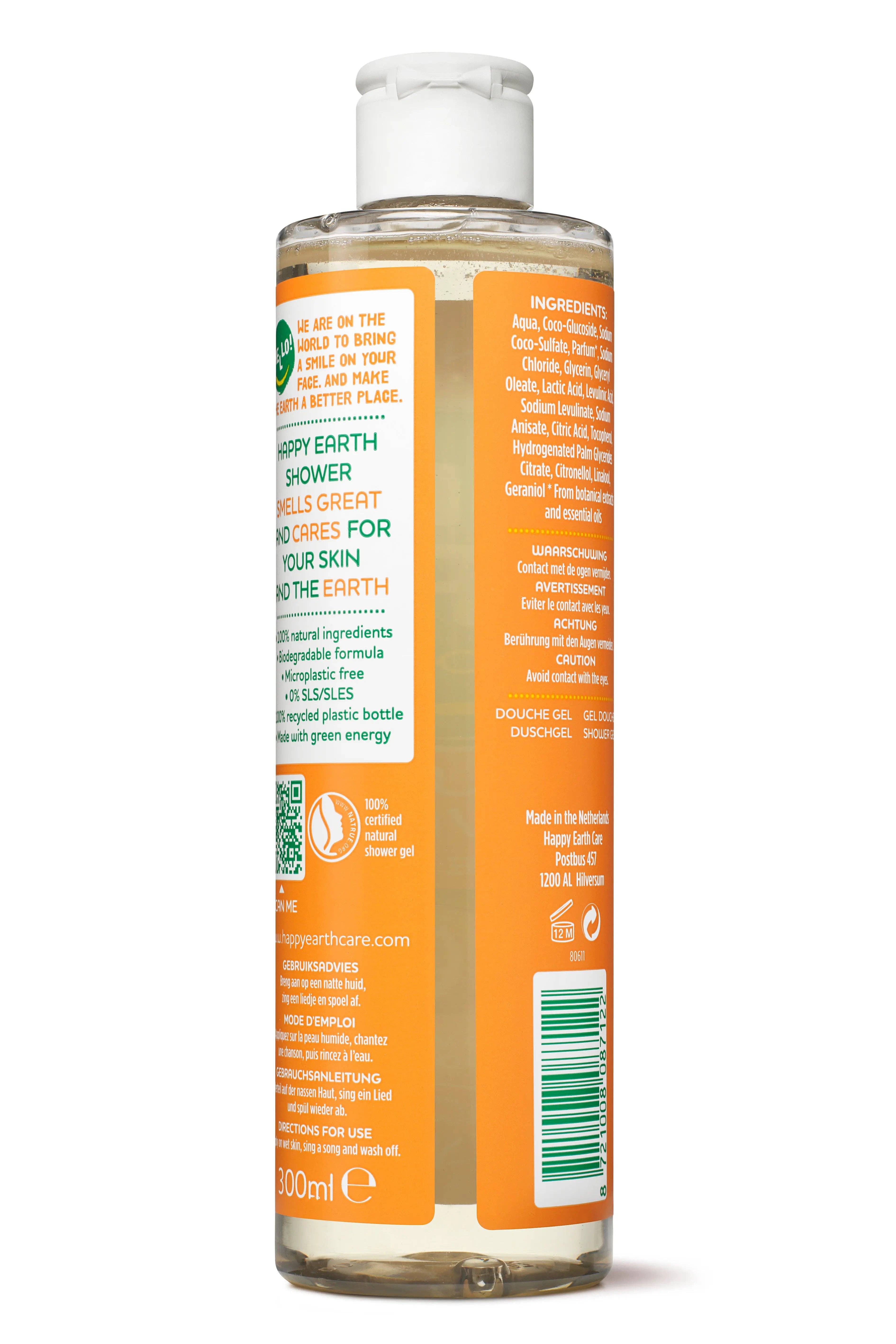 Happy Earth - Vente Lotions corporelles/Gels douches - Gel Douche Naturel Rose Petitgrain2