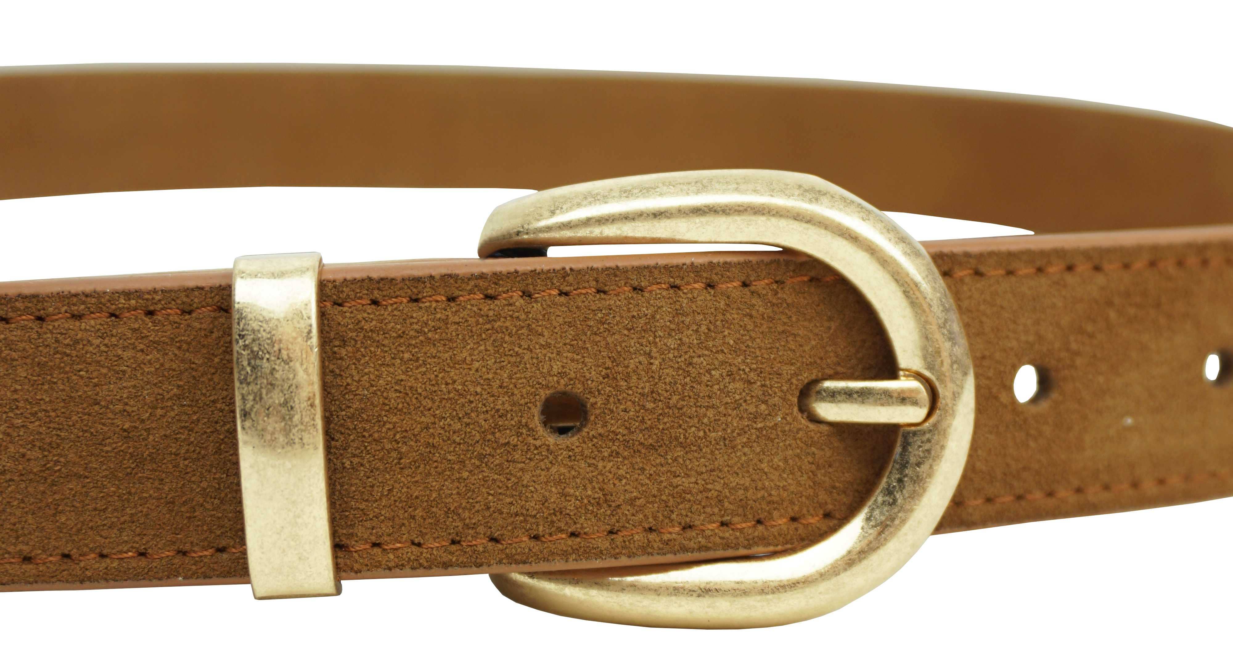 Anais - Wholesale Belt - Women's - Leather belt with gold buckle CT39563