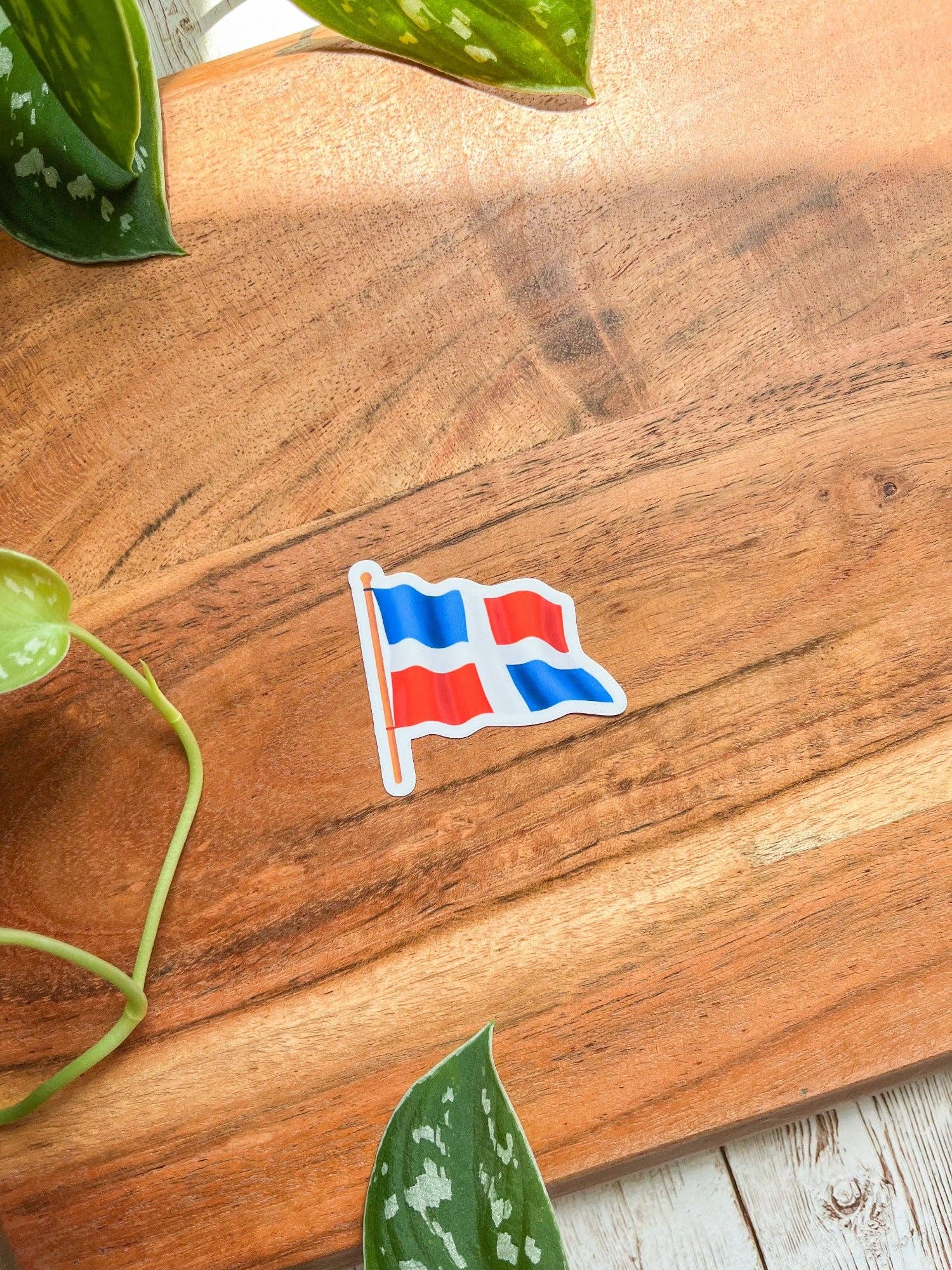 The Nosy Gal - Wholesale Sticker - Waterdichte sticker met Dominicaanse vlag