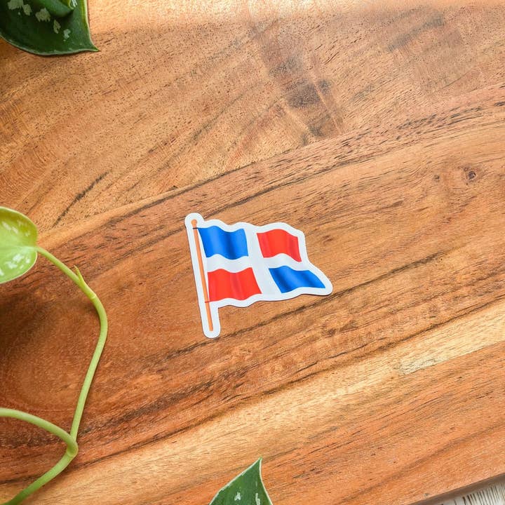 The Nosy Gal - Wholesale Sticker - Dominican Flag Waterproof Sticker
