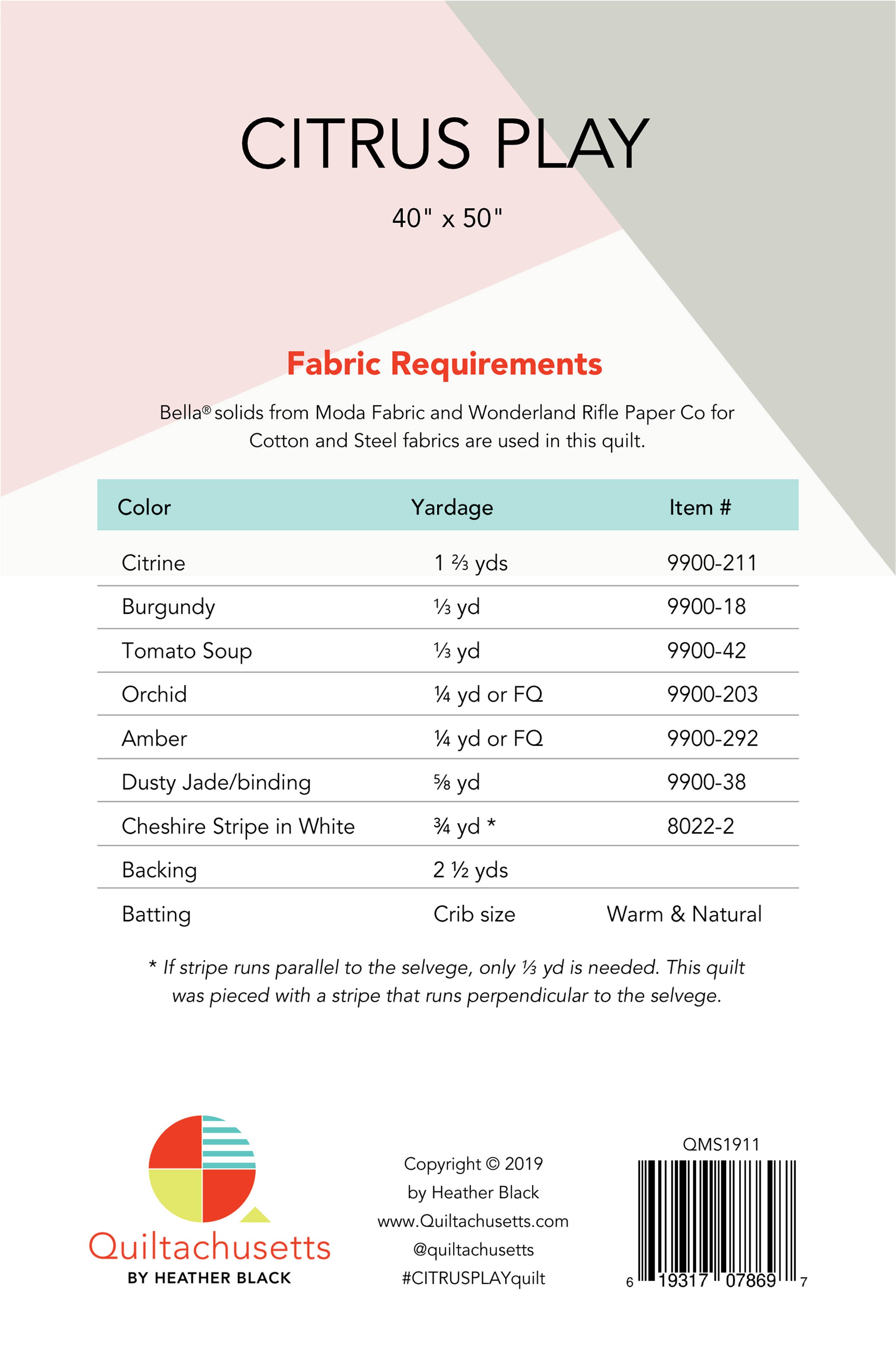 Quiltachusetts - Wholesale Surface Pattern Design - Citrus Play Quilt Pattern2