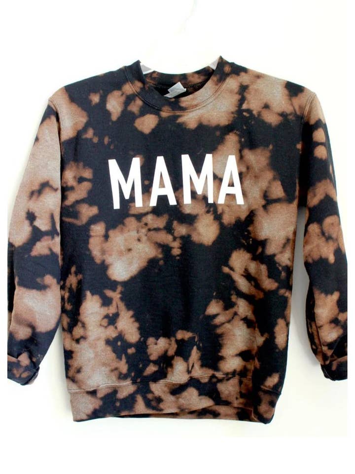 Hand Bleached Mama & Mini Crewneck for wholesale by Elkinsons Creations