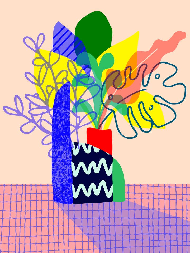 Monstera-blad Kunsttryk for engroshandel hos Teresa Rego