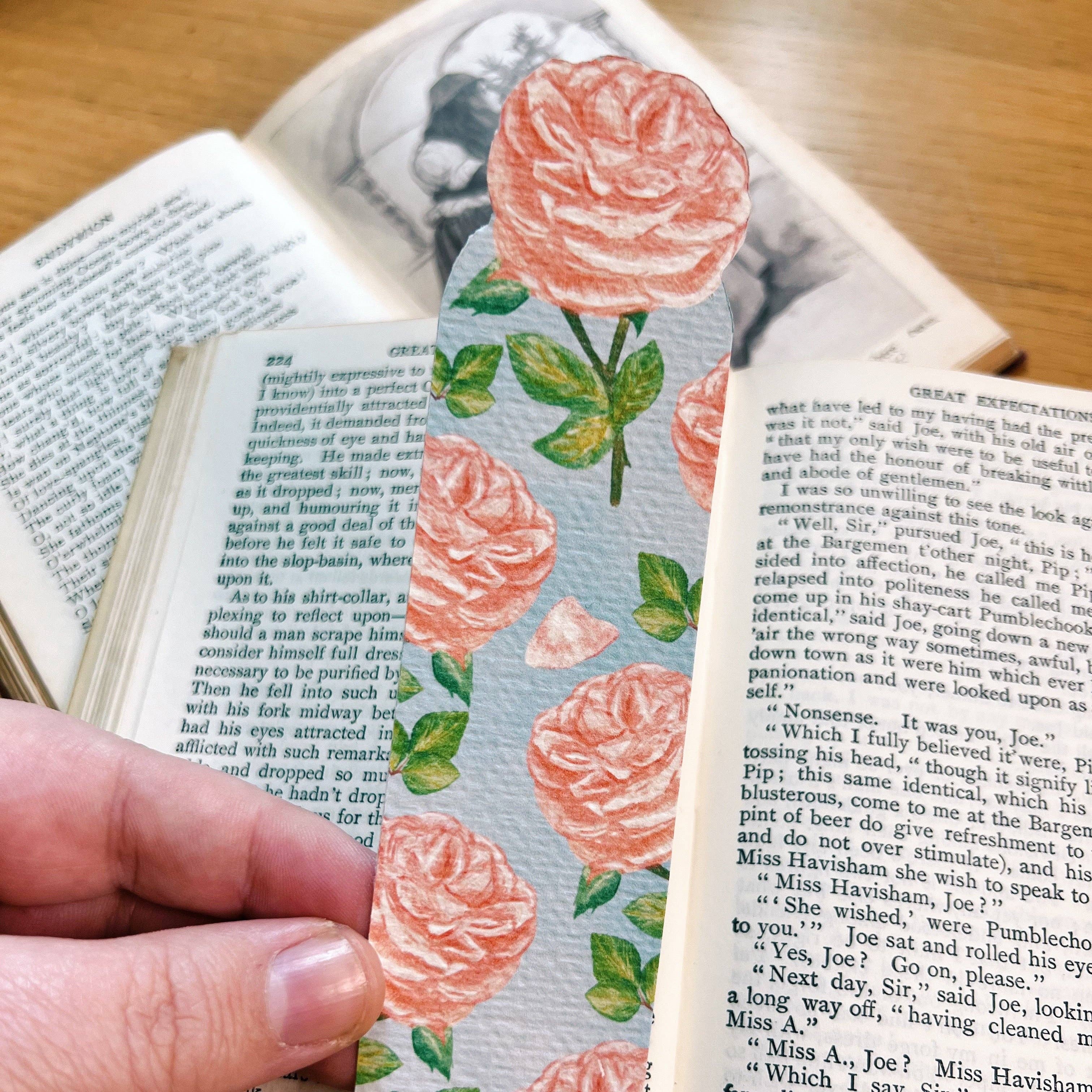 KC Ripley – wholesale Bookmark – Peach Rose Garden Bookmark0