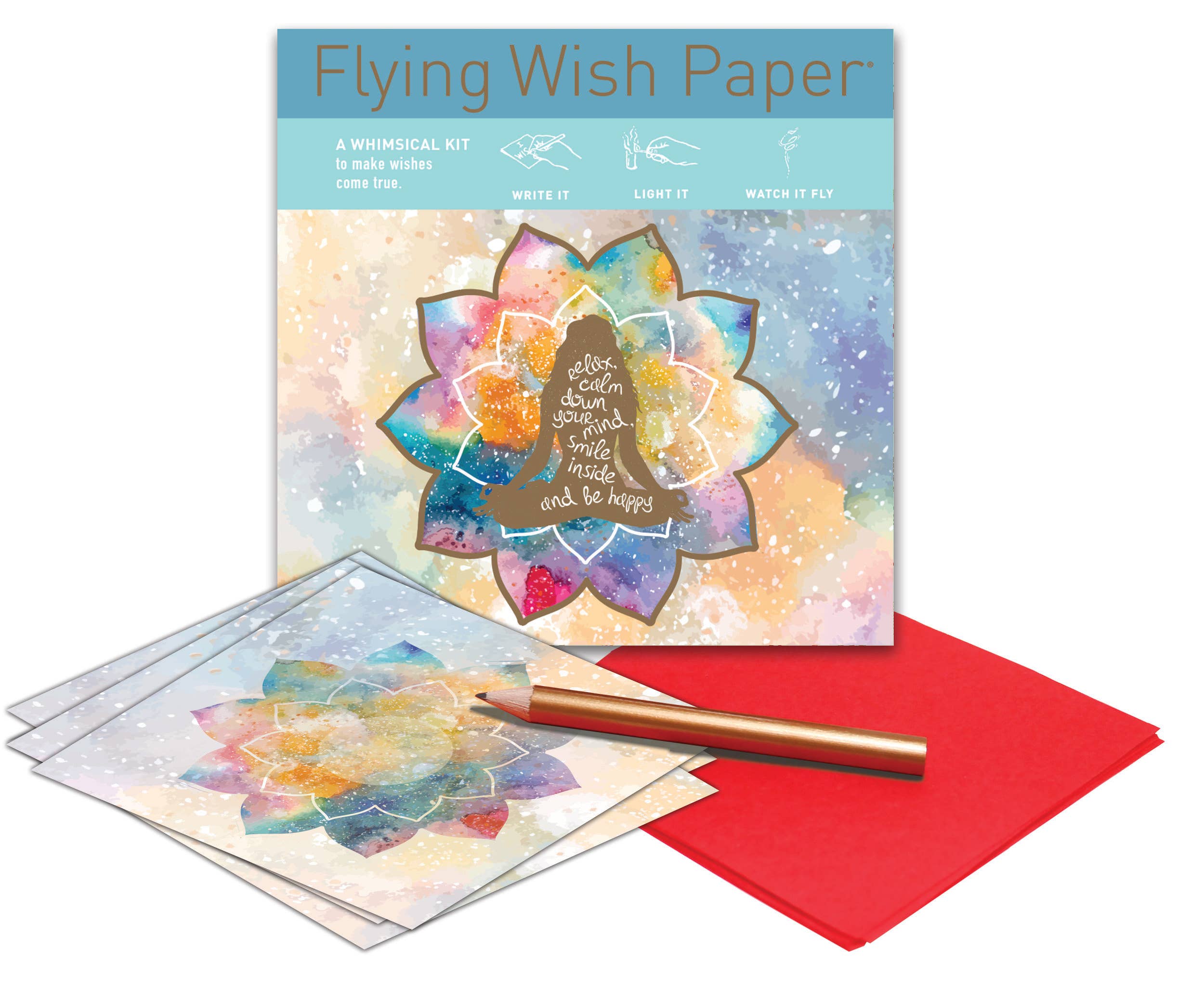 FLYING WISH PAPER ® - Wholesale Spiritual Stone/Crystal - MINDFUL – Journal, Affirmation, Manifest, A Ritual Craft Kit3