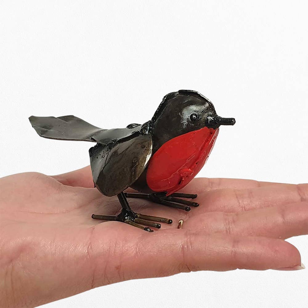 VIE - Wholesale Sculpture - Small Recycled Metal Bird Sculpture13