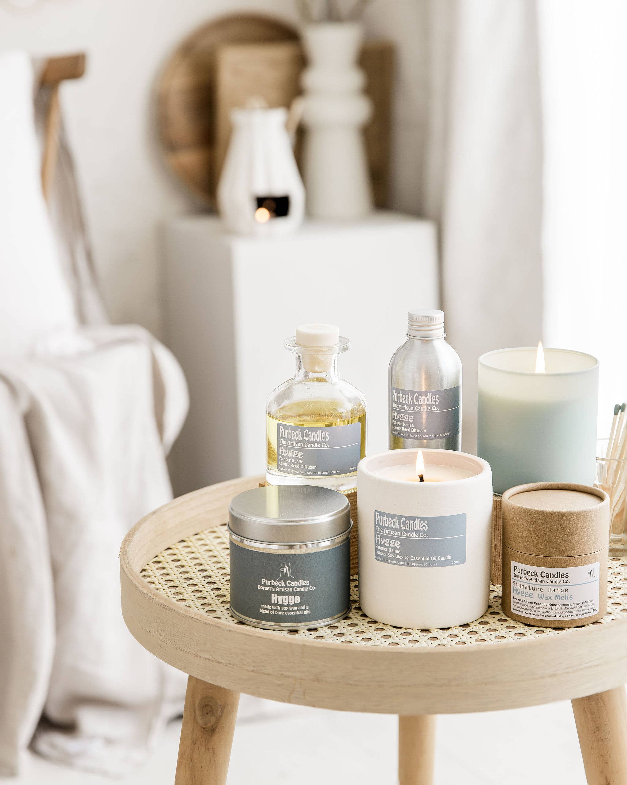 Purbeck Candles – wholesale Travel candles – Signature Range Candle in a Tin - Hygge2