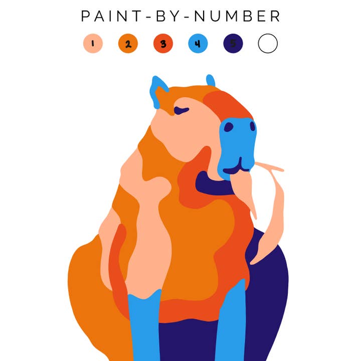 Fundenberger Studio - Wholesale DIY craft kit - Capybara Paint-By-Number