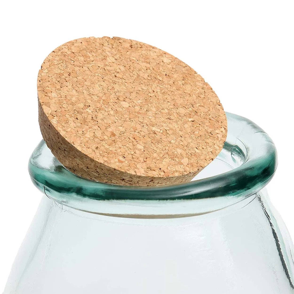 Bazar Bizar Living - Vendita all'ingrosso Barattoli - Barattolo in vetro The Belly con tappo in sughero - Blu - L3