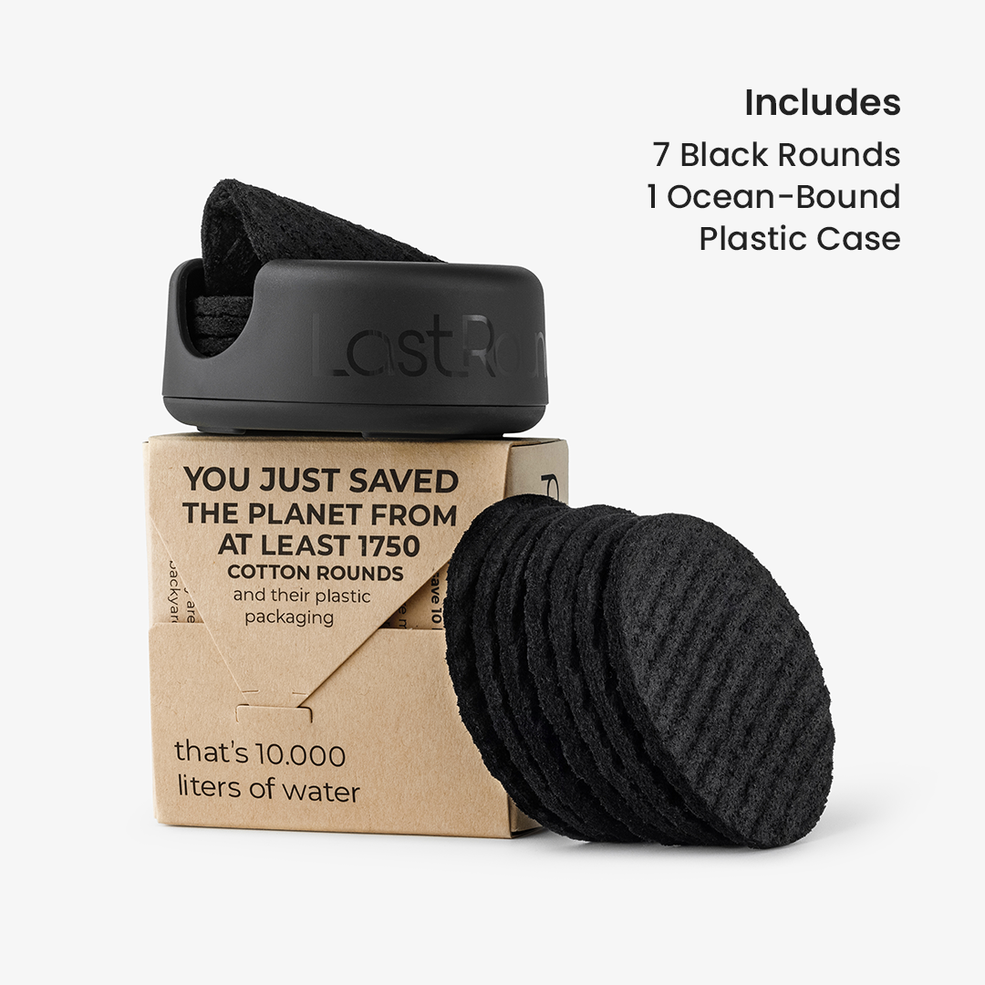 Black LastRound PRO - Sustainable Reusable Cotton Rounds for Makeup Removal and Nail Polish for wholesale on Faire3