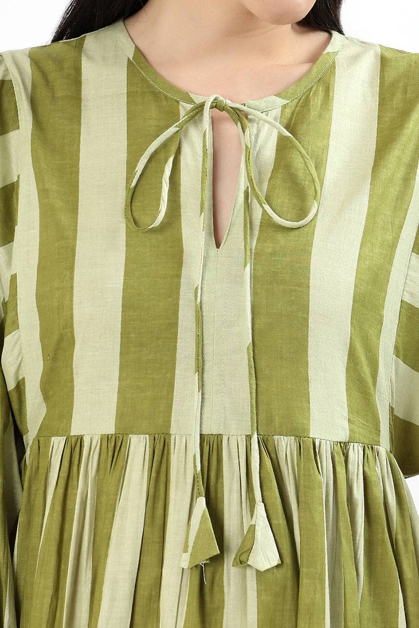 Hi Handmade - Wholesale Dress - Women's - Dia Midi Dress - Olive Ribbon6