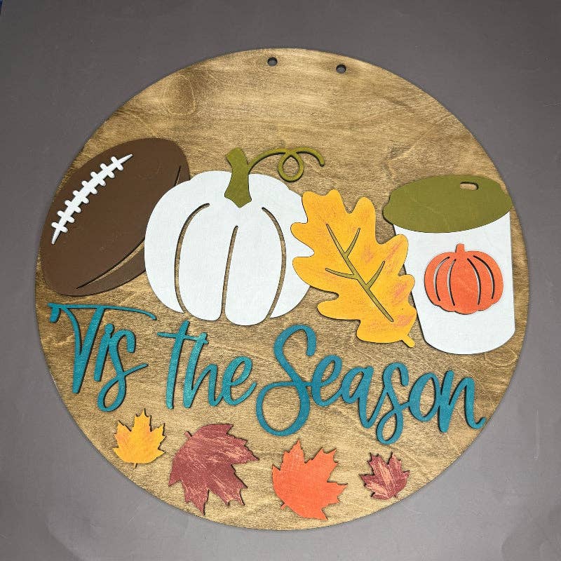 Paisley Grace Makery - Wholesale Door Hanger - Fall Tis The Season 3D DOOR HANGER - G071
