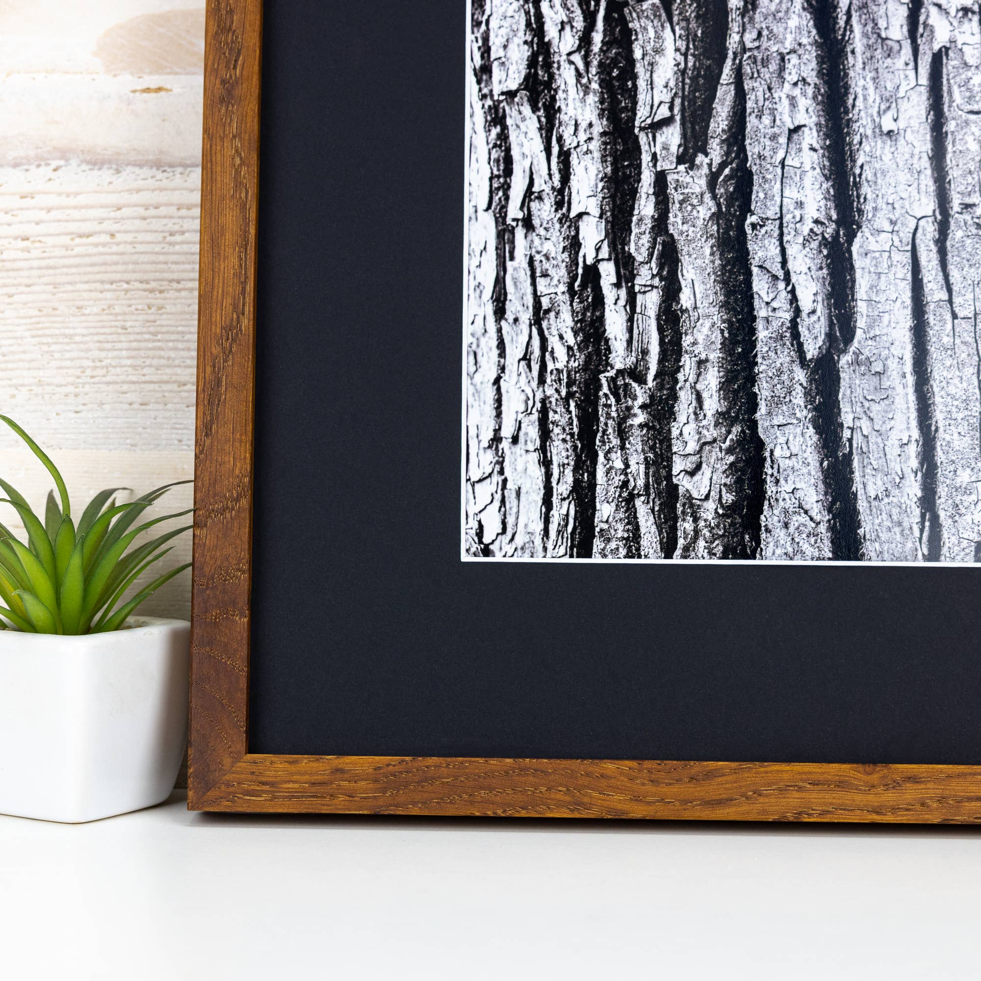 SIA EventFrame - Wholesale Picture Frame - Super Thin Edge Oak Hardwood Picture Frame, Matted Frame3