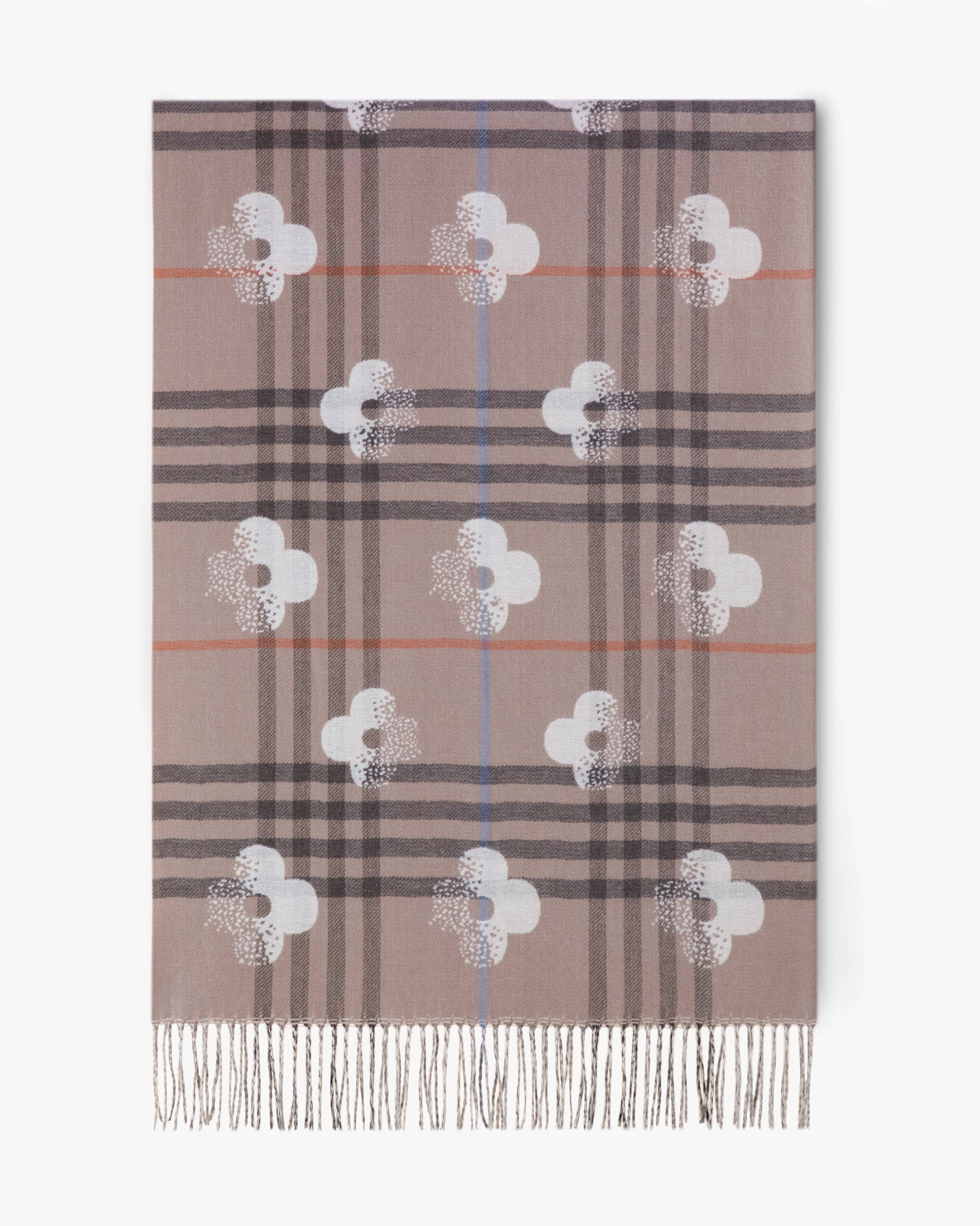 Original USA - Vente Écharpe – femme - Écharpe à carreaux et trèfle2