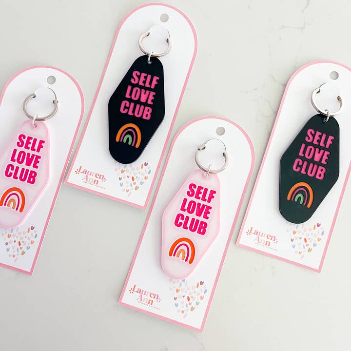 Llavero impreso en 3D de Self Love Club para venta al por mayor de Lauren Ann Boutique & Designs