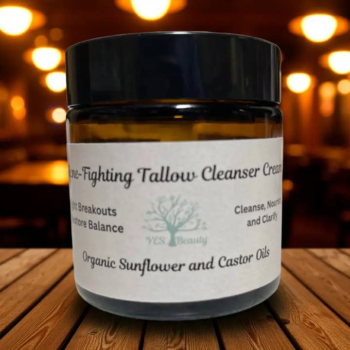Acne-Fighting Cleanser Cream w/Tallow, Organic Honey, Sunflower & Castor Oils for wholesale by YES Beauty