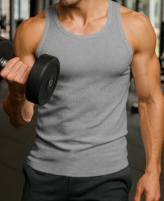 I-Wear Brands - Wholesale Tank Top - Men's - 12 Pack Men's 100% Cotton Ribbed Tank Top A-Shirt Undershirt13