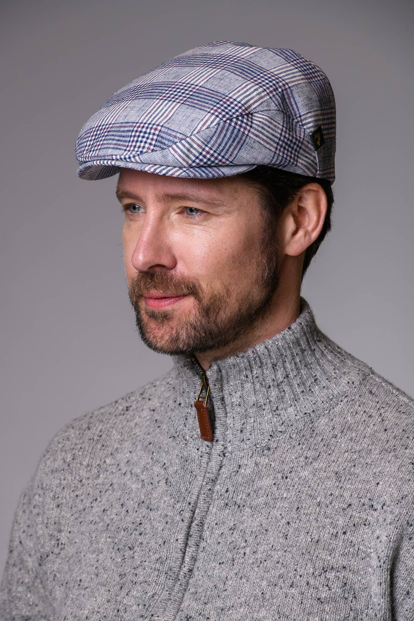 Mucros Weavers – Engroshandel Newsboy/schoolboy hat - Unisex – Trinity Linen 4 100% hør flatcap fra Mucros Weavers1