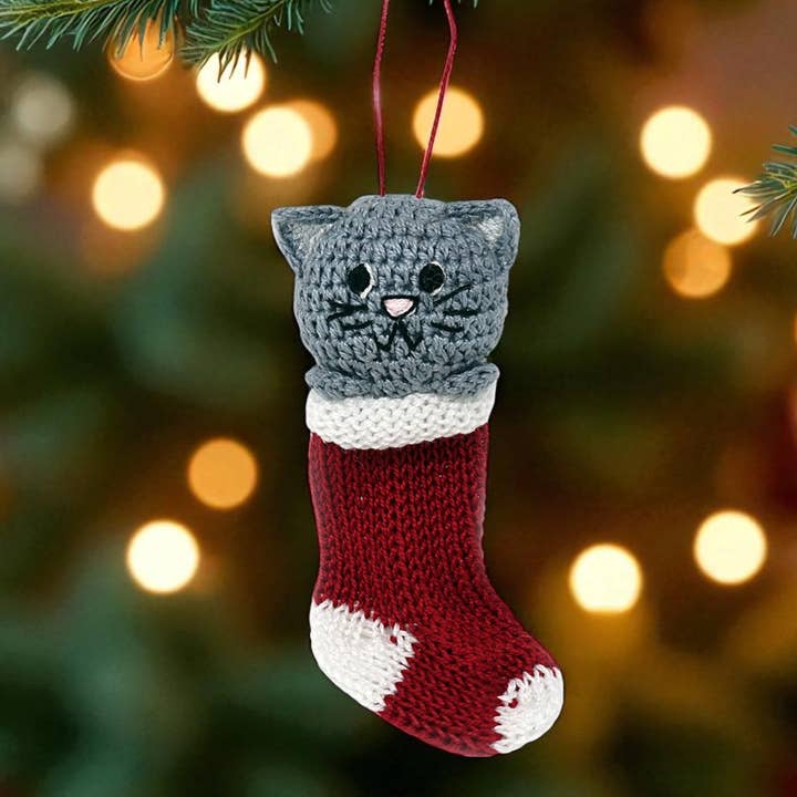 Melange Collection - Wholesale Ornament - Crochet Puppy and Kitten Ornaments1