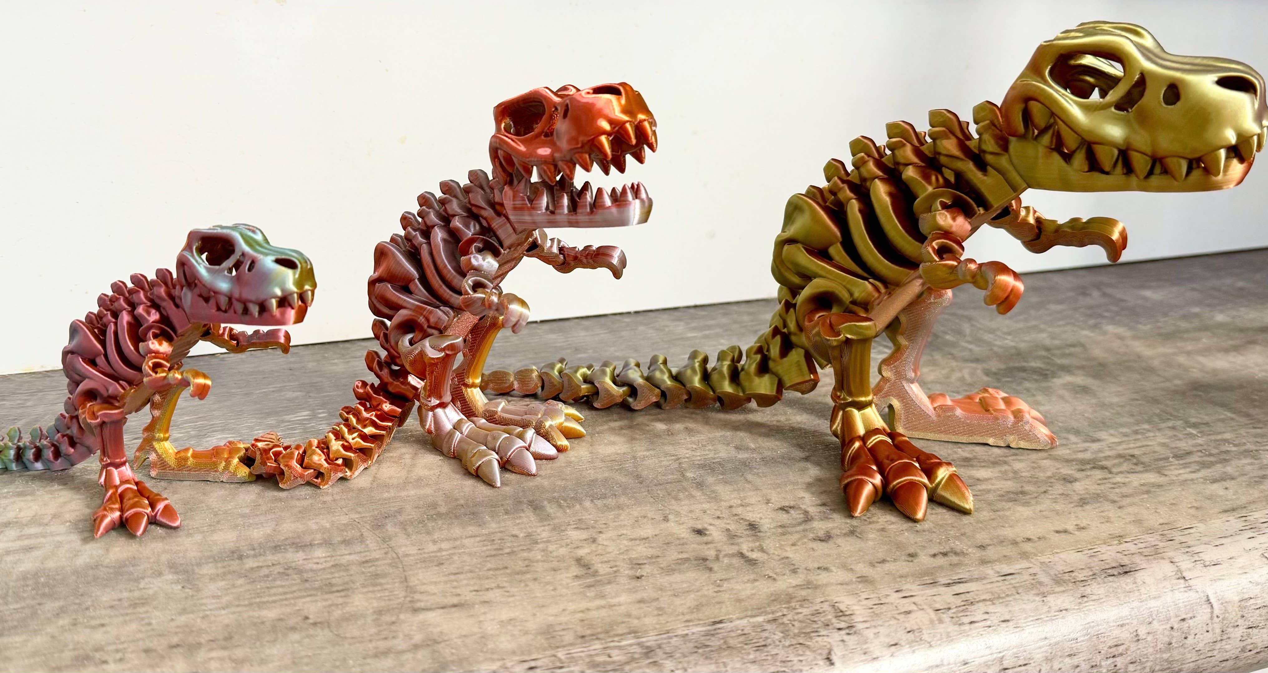 LNZ Custom Design – Brinquedo Fidget - Crianças por atacado – Esqueleto de Tyrannosaurus Rex impresso em 3D1