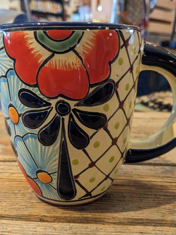 Talavera Ceramic Coffee Mug, Hand-Painted for wholesale by Camino TX