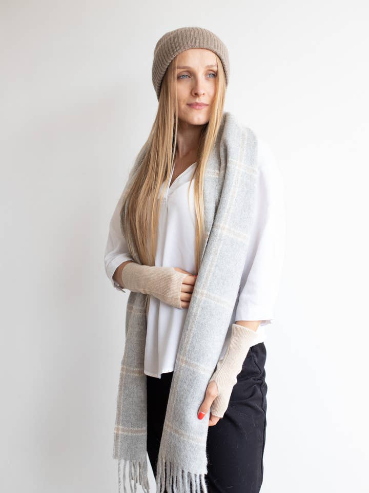 Stowe Alpaca/Lambswool Scarf - in 2 colors for wholesale by Linen Way Inc.