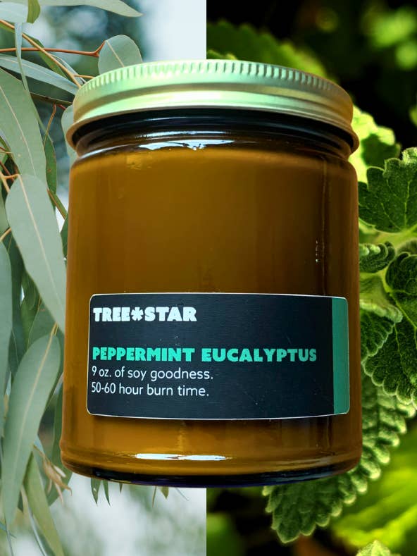 Peppermint Eucalyptus 9 oz. Soy Candle for wholesale by TREE*STAR