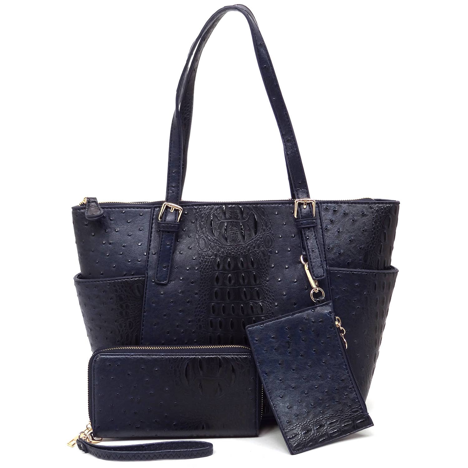 M&M HANDBAGS, LLC. - Wholesale Tote Bag - Women's - OS1009W Ostrich Croc 2-in-1 Shop
10