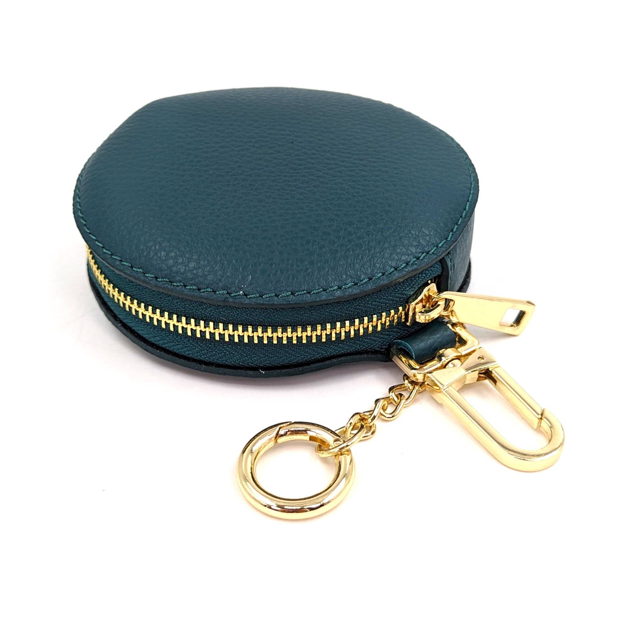 Tempest Designs – wholesale Coin purse – Women’s – Circular leather coin purses with chain link and lobster claw4
