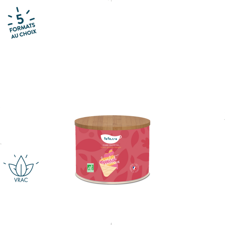 Tatasse - Wholesale Health/Detox Tea - Exotic Sorbet - Organic fruity herbal tea with rhubarb-mango flavor2