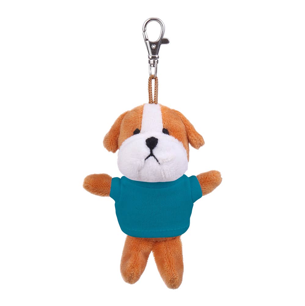 Plushland - Wholesale Keychain – Unisex - 4" Keychain - Bulldog with customized shirt5