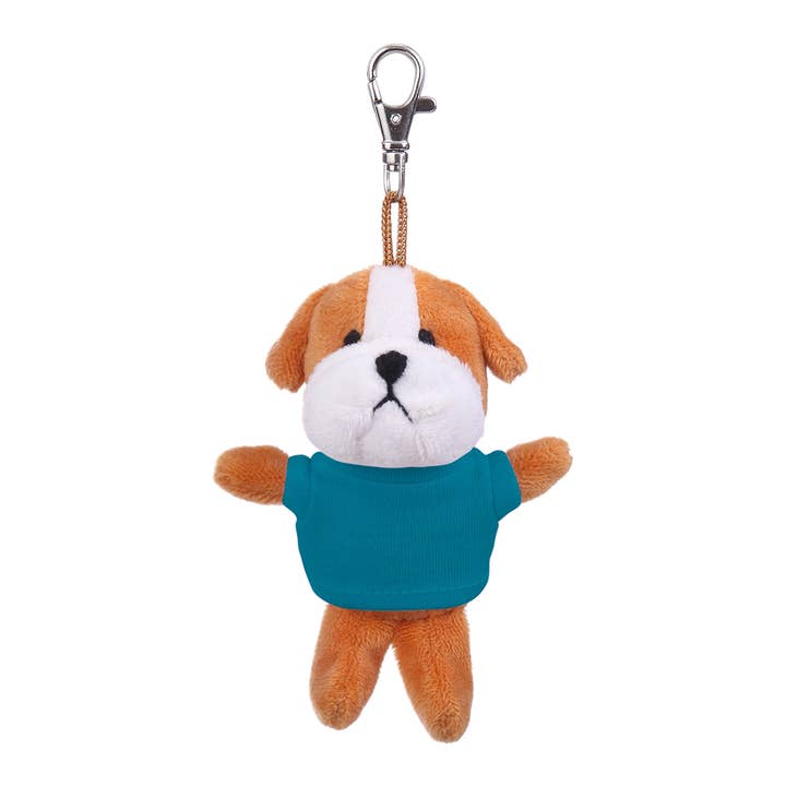Plushland - Wholesale Keychain – Unisex - 4" Keychain - Bulldog with customized shirt5
