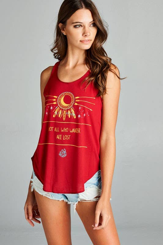 LA Soul - Wholesale Tank Top - Women's - Dream Catcher With Feather Tank Top