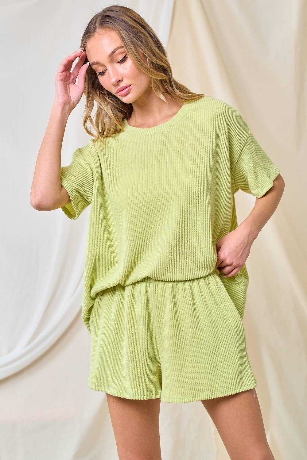 lovely melody - Wholesale Knit Top - Women's - LMT3979-Everyday Relaxed rib top3