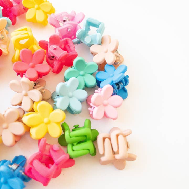 Eggy Cakes - Wholesale Hair Clip - Kids - Mini Flower Hair Clips - 36 Pack9