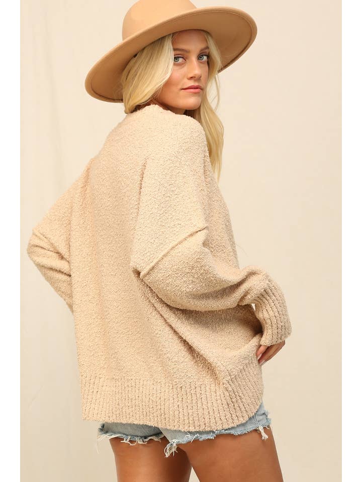 KyeMi - Wholesale Knit Sweater - Women's - A Sweater Featuring Exposed Seam Detailing14