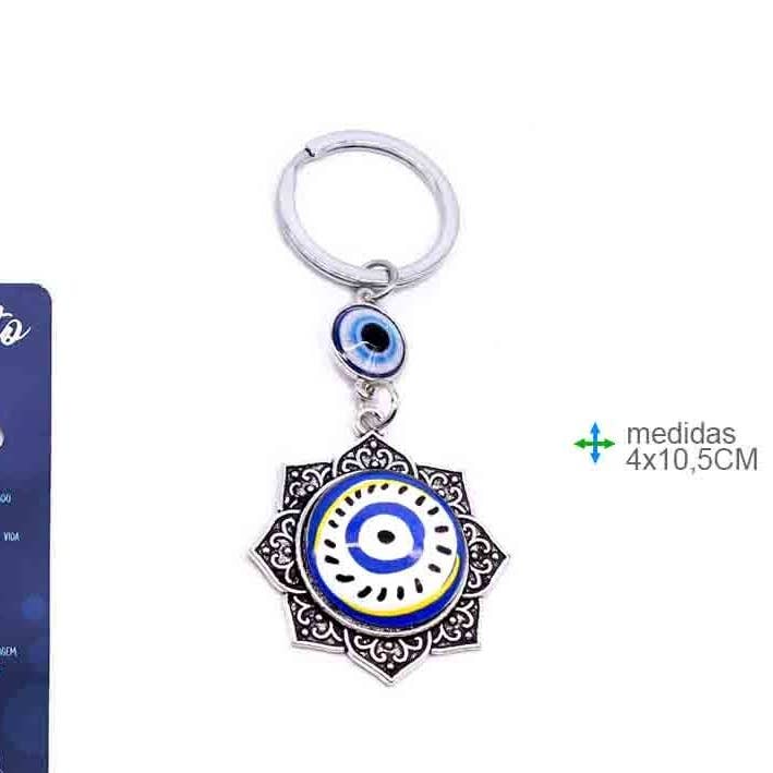 Turkish Eye Key Holder 4x10, 5cm (12 pcs) for wholesale by Esoterica Arte