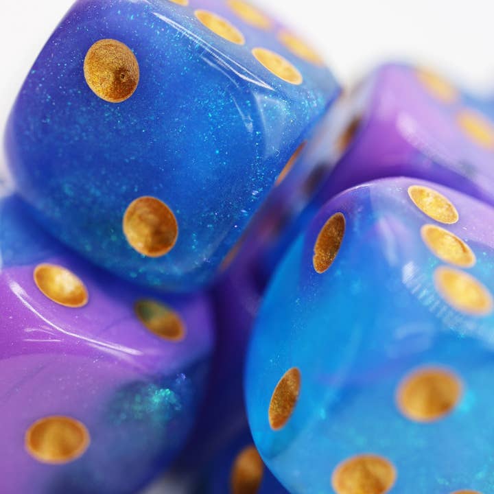 Foam Brain Games - Wholesale Dice - 12 piece Pip D6s - Stratus Glitter