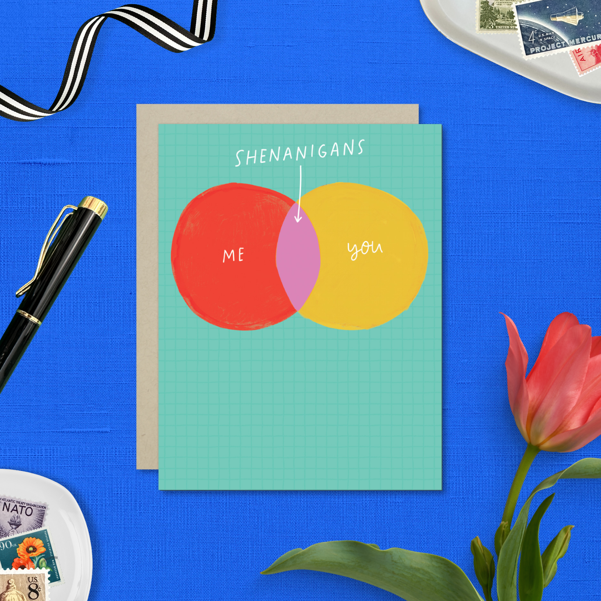 Barone and Co. - Wholesale Friendship Card - Shenanigans Venn Diagram Friendship Card3