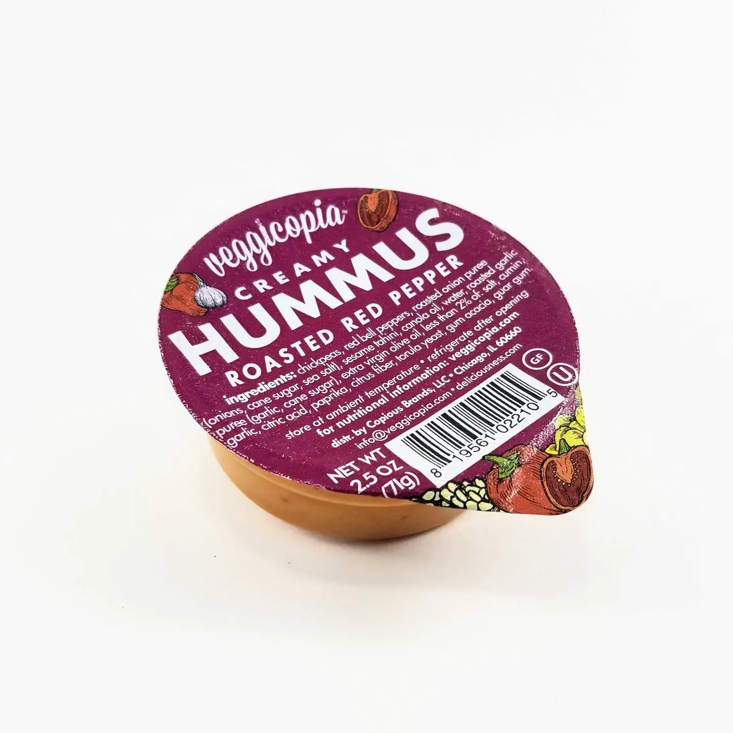 Mozaics Chips - Wholesale Dip - Veggicopia Red Pepper Hummus - Single Serve3