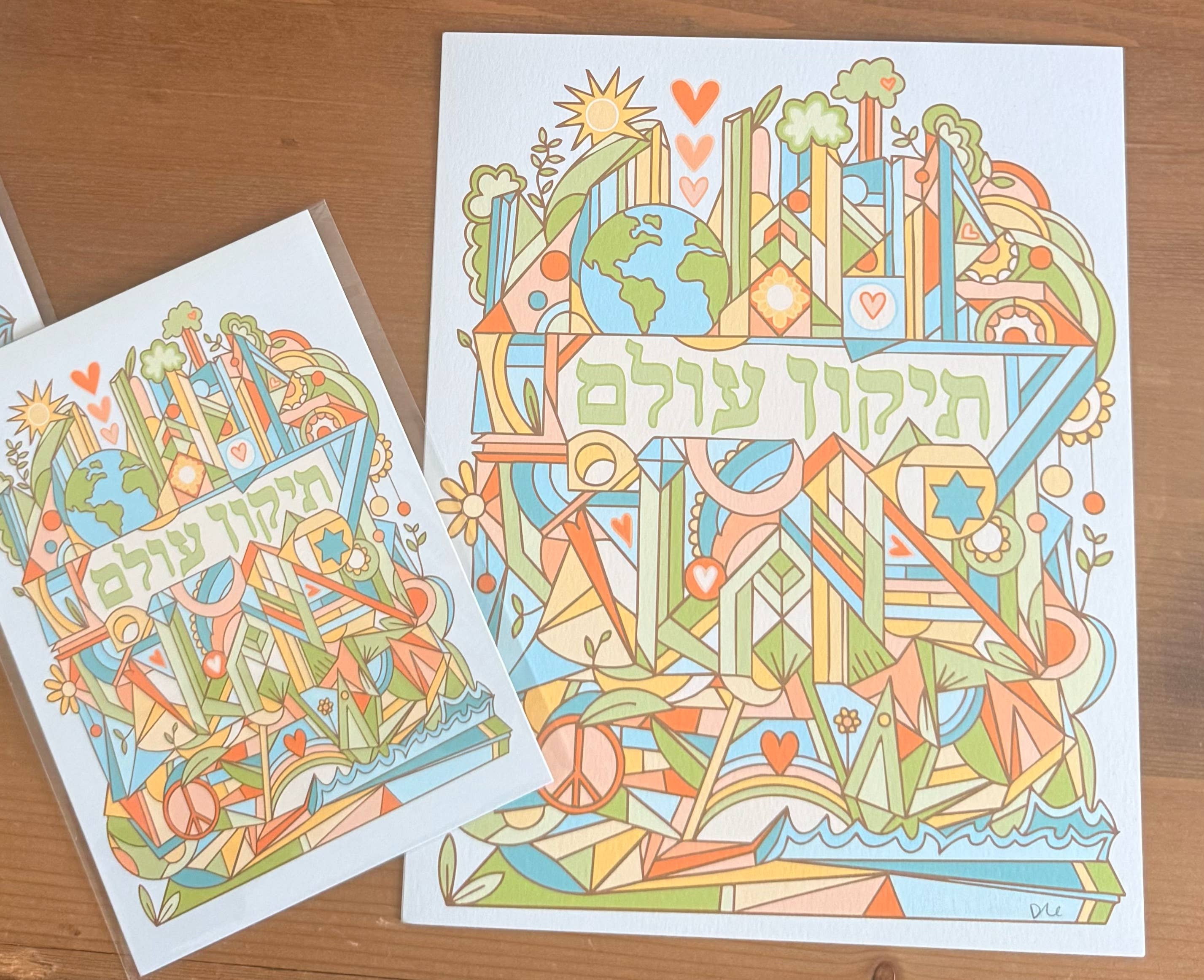 Mindfulnice - Wholesale Art Print - Tikkun Olam Judaica Art Print "Repairing The World"3