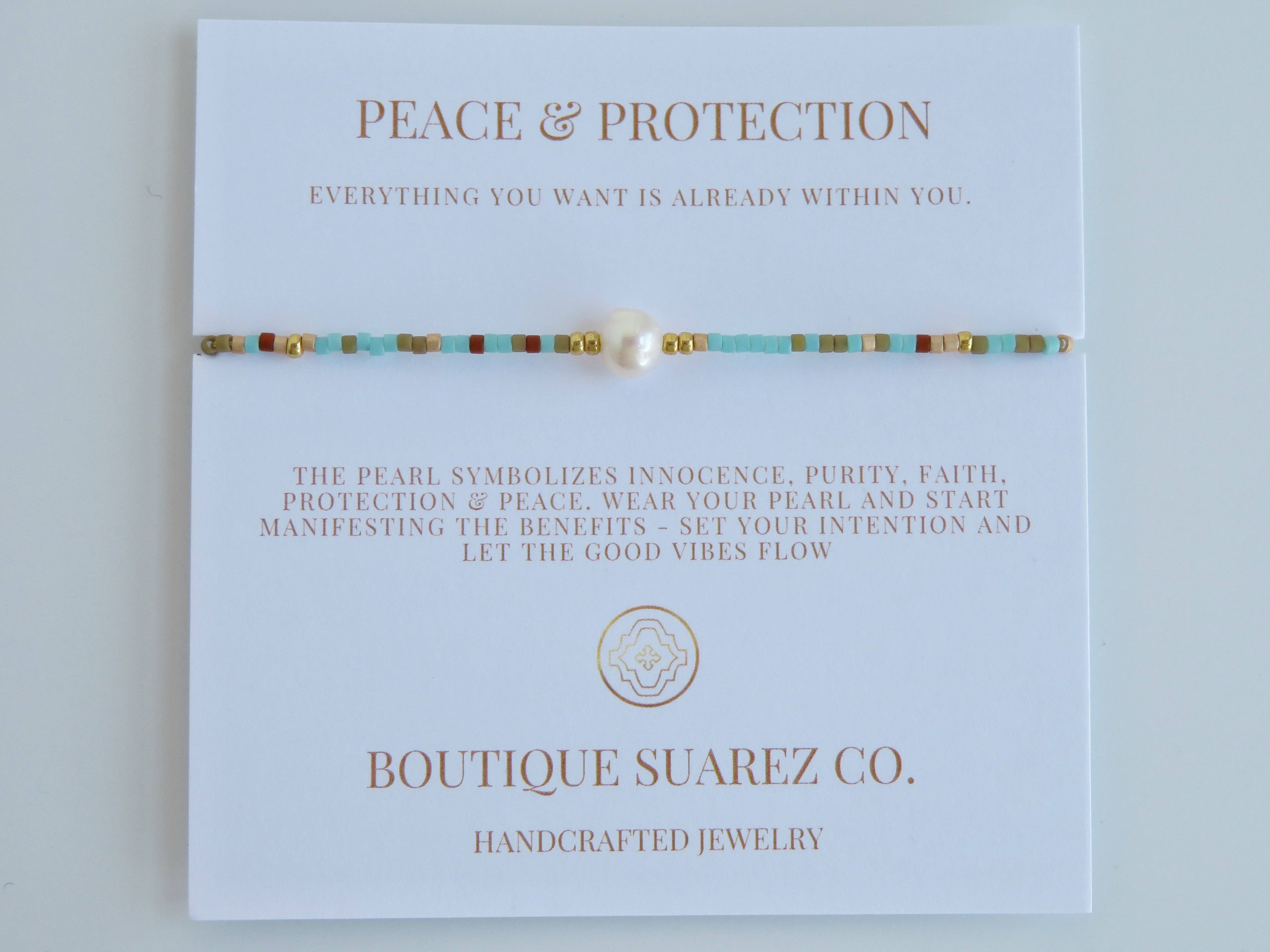 Boutique Suarez Co. - Wholesale Beaded Bracelet - Manifest Peace - Pearl Bracelet70
