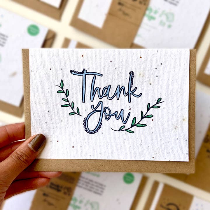 Carte à planter de graines de fleurs sauvages Merci pour la vente par Honey and Incense