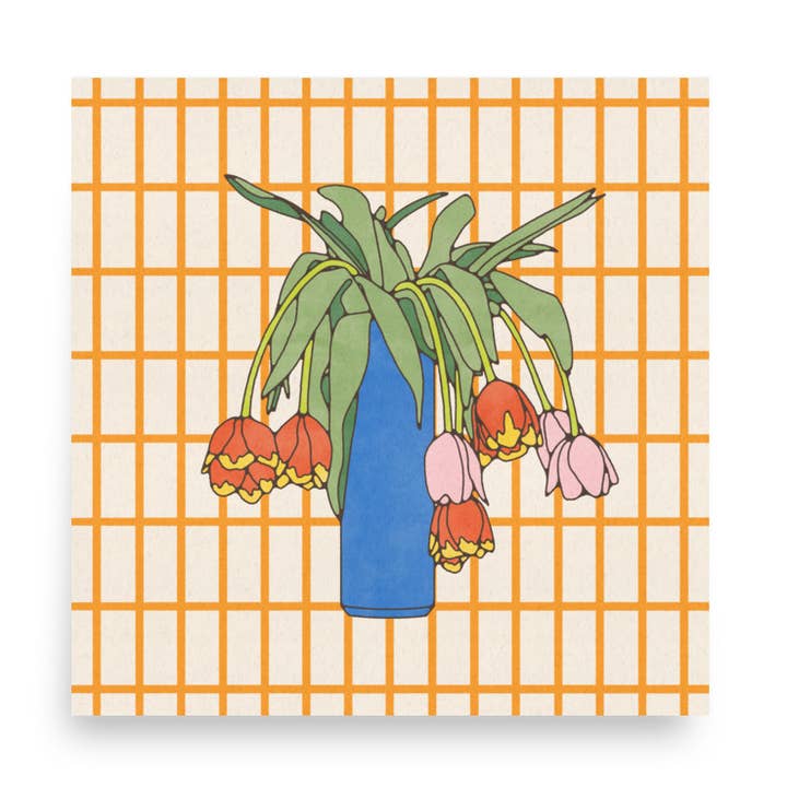 Brooke Finally - Wholesale Art Print - 8x8 Wilted Tulips Art Print0