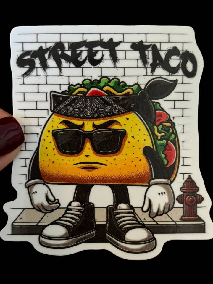 Vinylsticker voor straattaco voor wholesale door I Will Cut You Creations