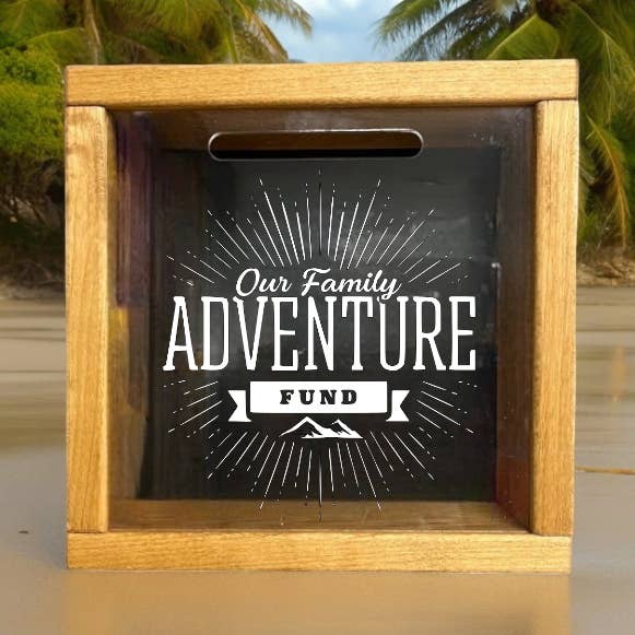 Dusty Square Designs - Wholesale Money/Piggy Bank - Savings Bank "Our Family Adventure Fund"5