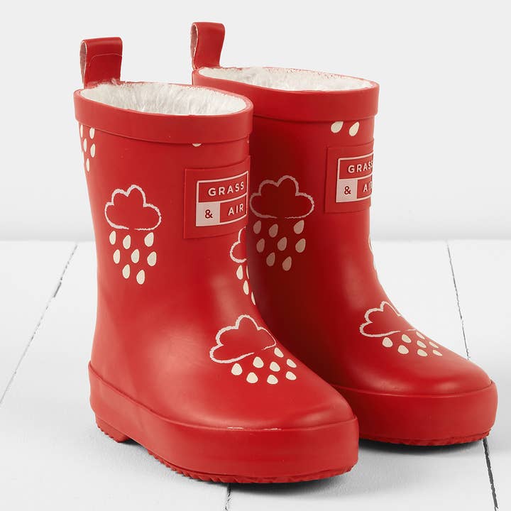 Ruby Red Colour-Changing Kids Wellies for wholesale by Grass & Air